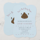 Party Pooper Birthday Invitations Kaart (Voorkant / Achterkant)