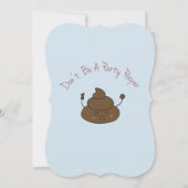 Party Pooper Birthday Invitations Kaart (Achterkant)