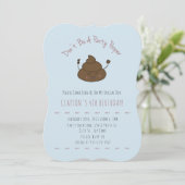 Party Pooper Birthday Invitations Kaart (Staand voorkant)