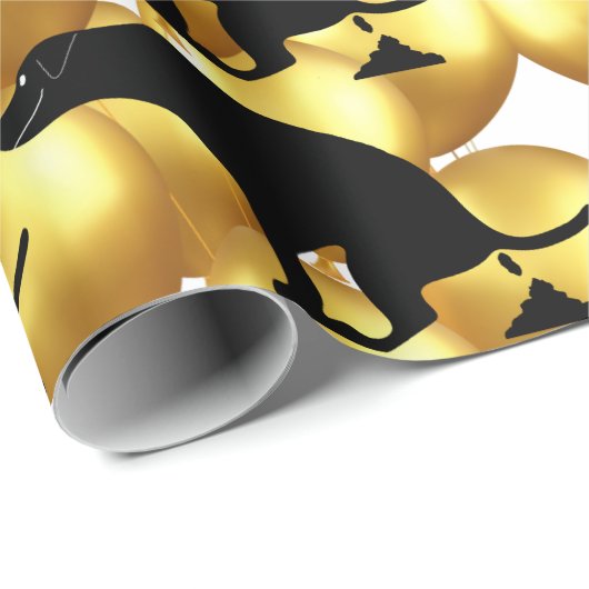 Party Pooper Hilarische Pooping Dog Cadeaupapier (Rol Hoek)