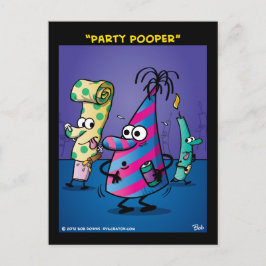 "Party Pooper" Uitnodiging Briefkaart