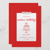 Party Pop! Editable Birthday Invitation – Fun & Co Kaart (Voorkant / Achterkant)