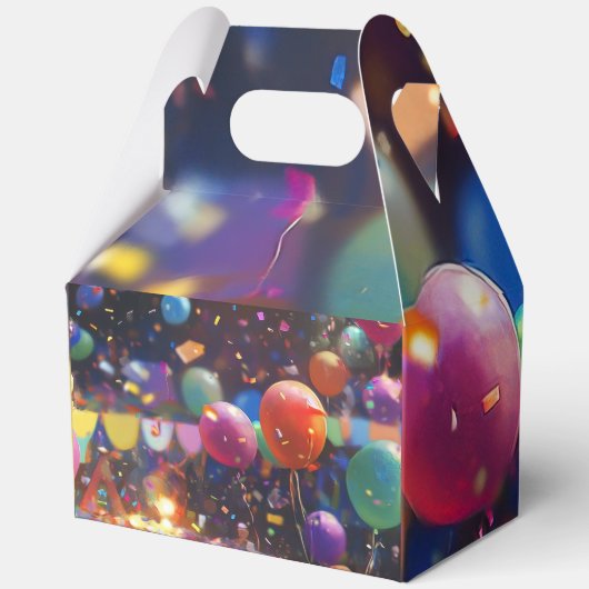 Party Pop Gift Box met handvatten – Balloon Celebr Bedankdoosjes (Achterkant)