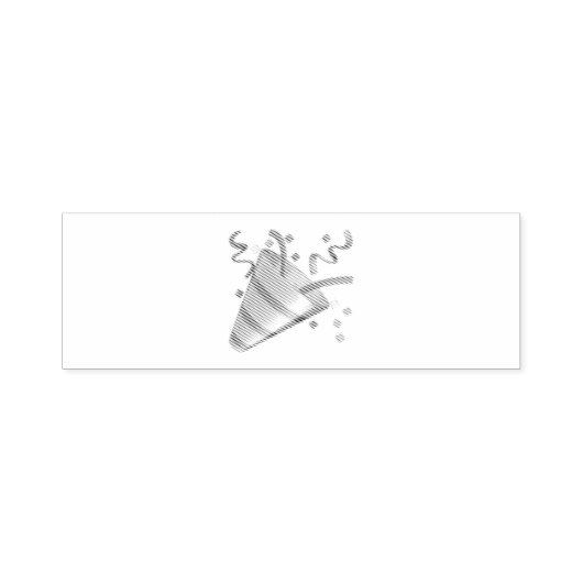 Party popper - Emoji Zelfinktende Stempel (Design)