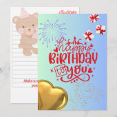 Party Popper Kaart (Voorkant / Achterkant)