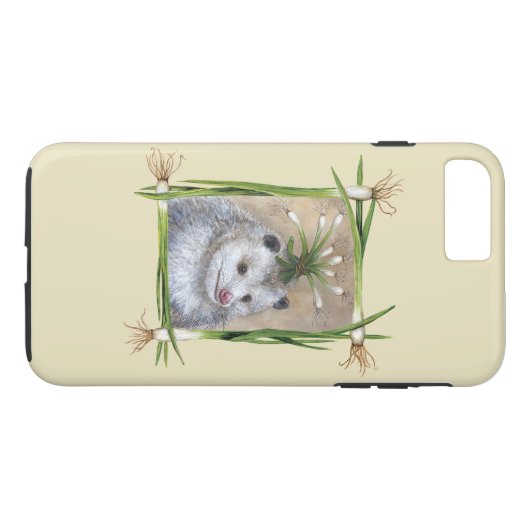 Party Possum in scallion border Case-Mate iPhone Case (Achterkant (Horizontaal))