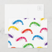 Party Prawns Uitnodiging Briefkaart (Voorkant / Achterkant)