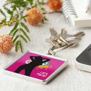 Party#-Premium Square Sleutelhanger