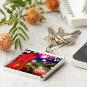 Party-Premium Square Sleutelhanger (Zijkant)