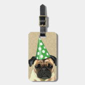 Party Pug Bagagelabel (Voorkant verticaal)