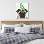 Party Pug Canvas Afdruk (Insitu (Slaapkamer))