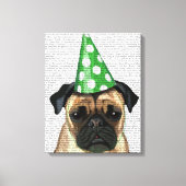Party Pug Canvas Afdruk (Voorkant)