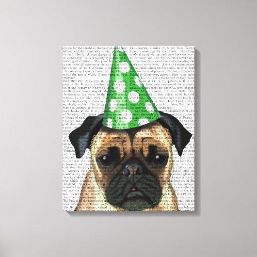 Party Pug Canvas Afdruk (Voorkant)