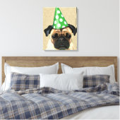 Party Pug Canvas Afdruk (Insitu (Slaapkamer))