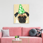 Party Pug Canvas Afdruk (Insitu (Woonkamer))