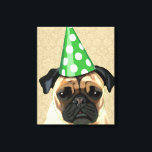 Party Pug Canvas Afdruk<br><div class="desc">Kinderen</div>