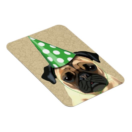 Party Pug Magneet (Rechterzijde)