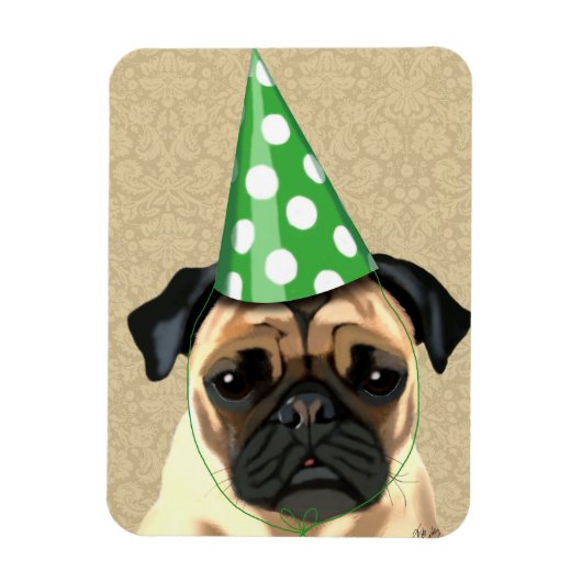Party Pug Magneet (Verticaal)