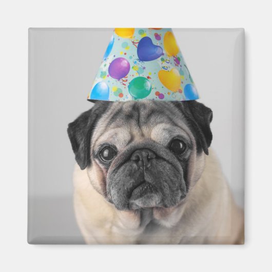 Party Pug Magneet (Voorkant)