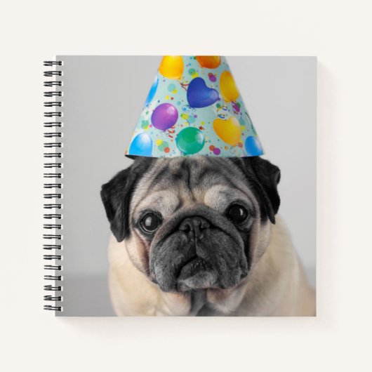 Party Pug Notitieboek (Voorkant)