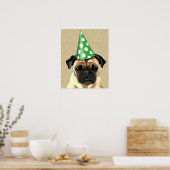 Party Pug Poster (Keuken)