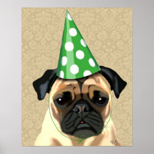 Party Pug Poster