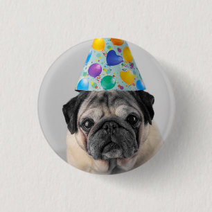 Party Pug Ronde Button 3,2 Cm