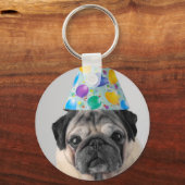 Party Pug Sleutelhanger (Voorkant)