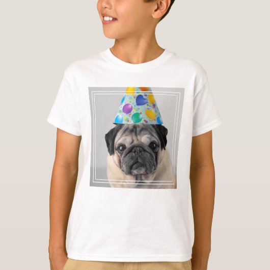 Party Pug T-shirt (Voorkant)