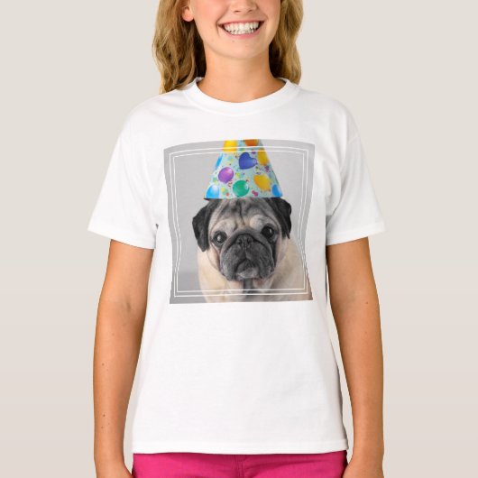 Party Pug T-shirt (Voorkant)