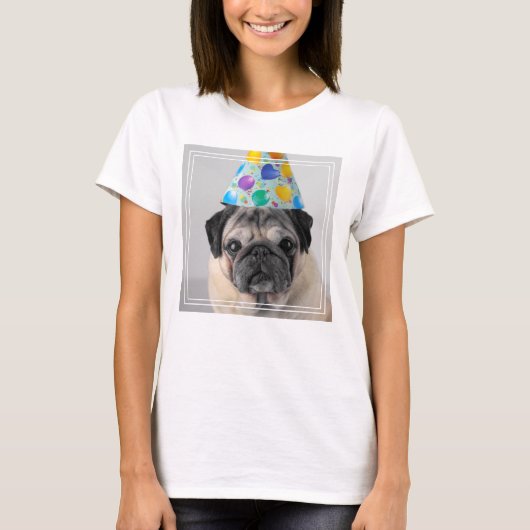 Party Pug T-shirt (Voorkant)