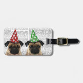Party Pugs Pair Bagagelabel (Voorkant horizontaal)