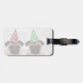 Party Pugs Pair Bagagelabel (Achterkant horizontaal)