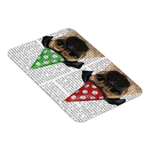 Party Pugs Pair Magneet (Rechterzijde)