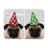 Party Pugs Pair Magneet (Horizontaal)