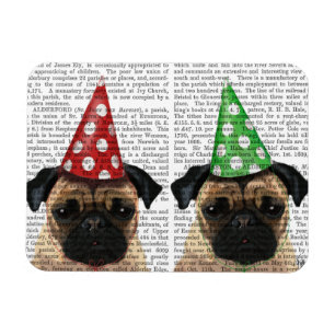 Party Pugs Pair Magneet
