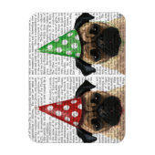 Party Pugs Pair Magneet (Verticaal)