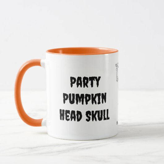 Party Pumpkin Head Skull Mok (Links)