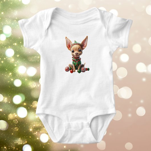 Party Pup Christmas Dog Baby Bodysuit