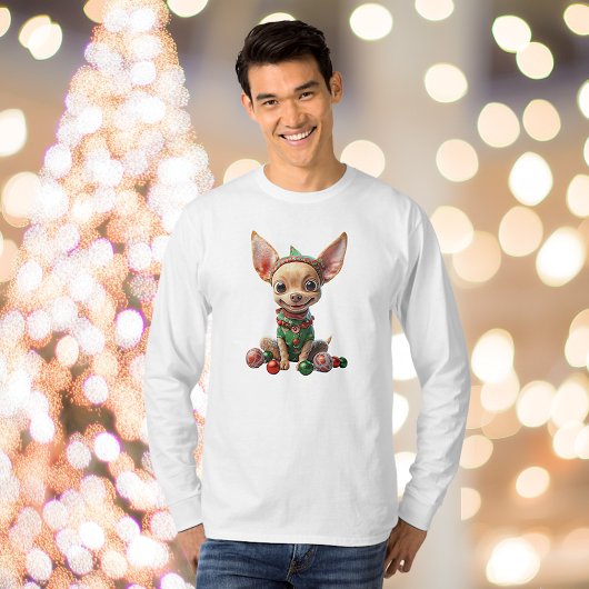 Party Pup Christmas Dog Mannen T-shirt