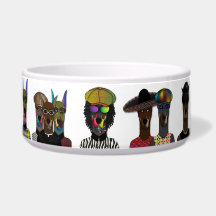 "Party Pups" Designer Pet Bowl - Kleurrijk & Eigen