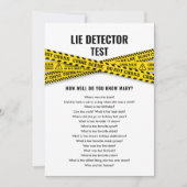 Party Quiz Politiepartij met Crime Scene Tapes Kaart (Voorkant)