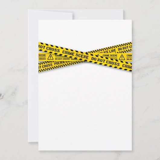 Party Quiz Politiepartij met Crime Scene Tapes Kaart (Achterkant)