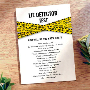 Party Quiz Politiepartij met Crime Scene Tapes Kaart