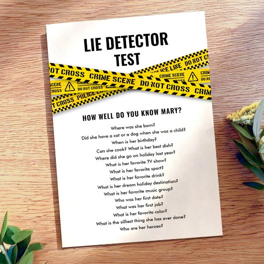 Party Quiz Politiepartij met Crime Scene Tapes Kaart