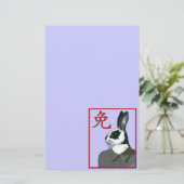 Party Rabbit Briefpapier (Staand voorkant)