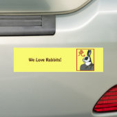 Party Rabbit Bumpersticker (Op auto)