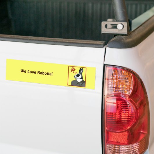 Party Rabbit Bumpersticker (Op Truck)