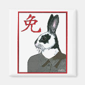 Party Rabbit Magneet (Voorkant)