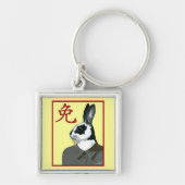 Party Rabbit Sleutelhanger (Voorkant)
